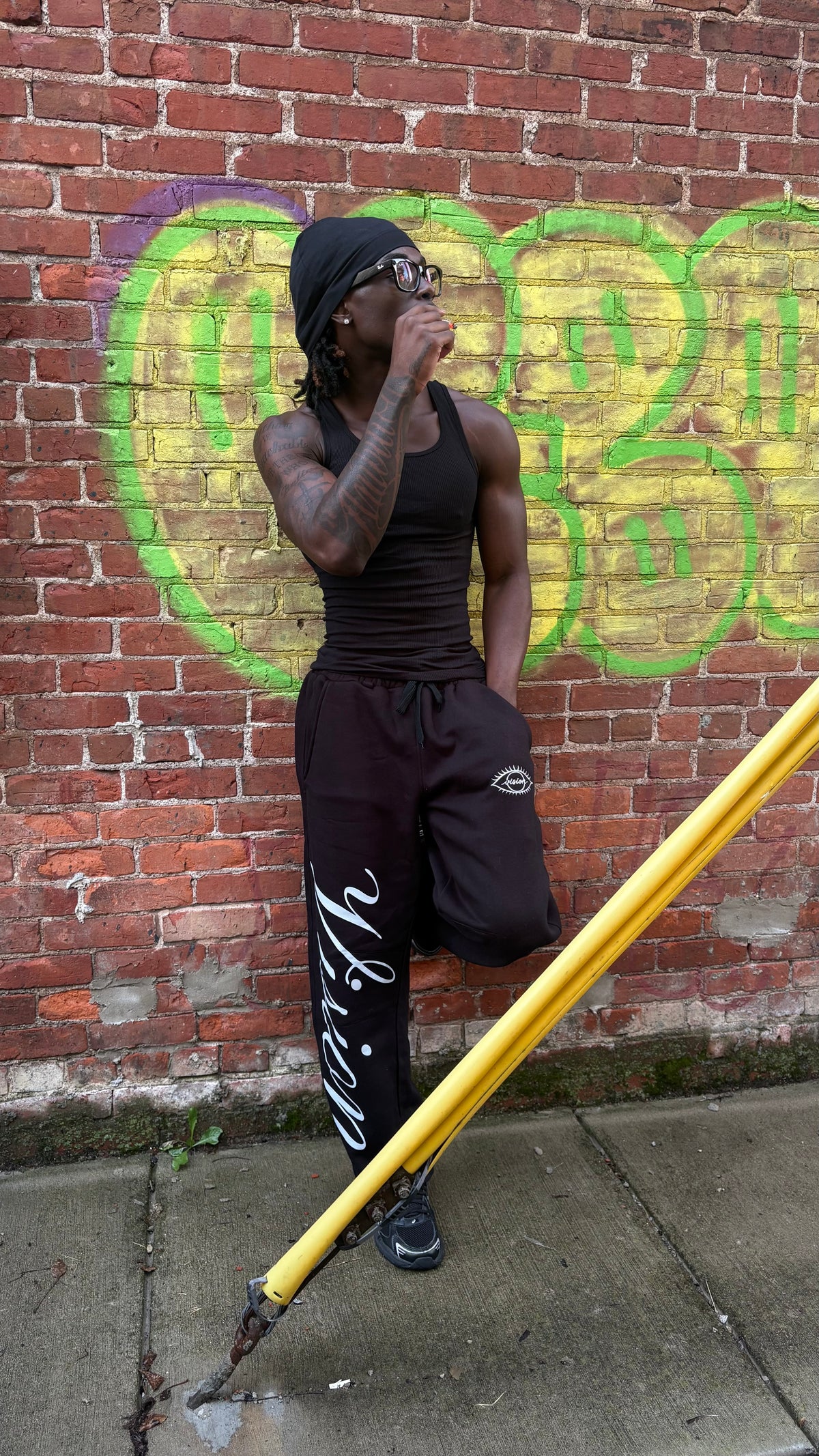 Black DV Sweatpants